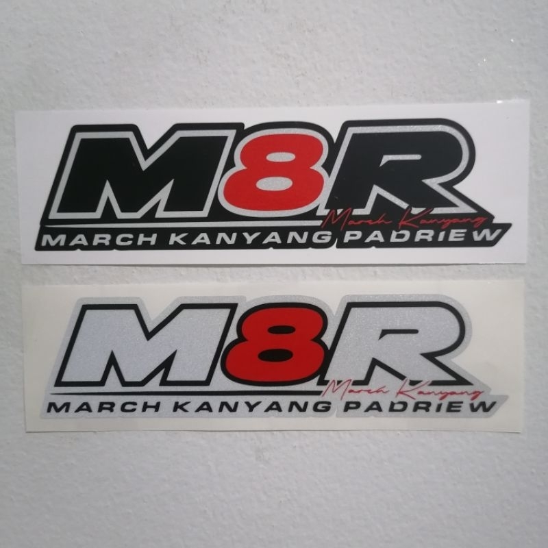 สติ๊กเกอร์ติดรถ M8R งานตัดไดรคัทสะท้อนแสง | Shopee Thailand