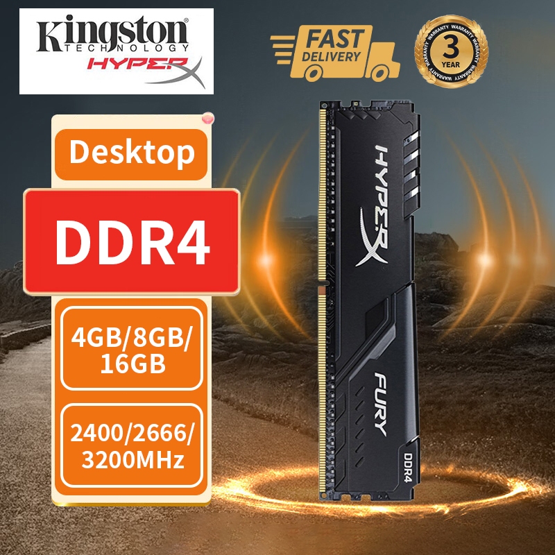 【การจัดส่งที่รวดเร็ว】Kingston Hyperx RAM DDR4 แรม เดสก์ท็อป RAM 4GB 8GB ...