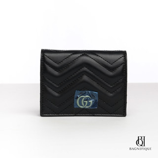 NEW GUCCI WALLET MARMONT SHORT BLACK GHW