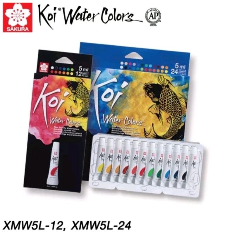 สีน้ำ-koi-water-colors-ชุด-12-สี-และ-24-สี-ชนิดหลอด-5ml