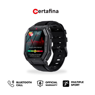 Certafina ใหม่สมาร์ทวอทช์ผู้ชาย K55 1.85  บลูทูธ บลูทูธ โทร สมาร์ทวอทช์ นาฬิกากีฬากลางแจ้ง สำหรับ Android IOS