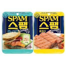 cj spam สแปม หมูแฮมกระป๋องสุดฮิตจากเกาหลี classic 80g light 80 g 스팸 싱글 클래식 라이트