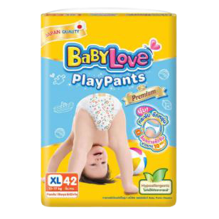 1-ห่อ-babyloveplaypantpremiumกางเกงผ้าอ้อมเด็กเบบี้เลิฟเพลย์แพ้นท์ขนาดจัมโบ้ไซส์-s-3xl