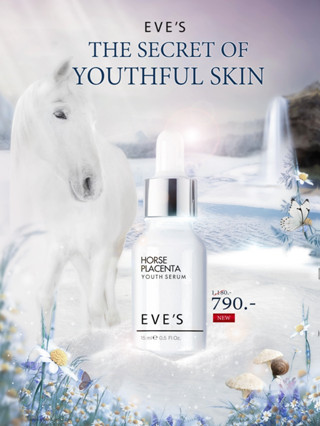 เซรั่มรกม้า EVES เซรั่มอีฟส์ เซรั่มหน้าใส ลดรอยสิว ลดฝ้ากระ Horse Placenta Youth Serum เซรั่มลดริ้วรอย คนท้อง eves