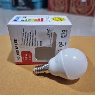 IKEA หลอดไฟ LED E14  หลอดกลม แก้วฝ้า