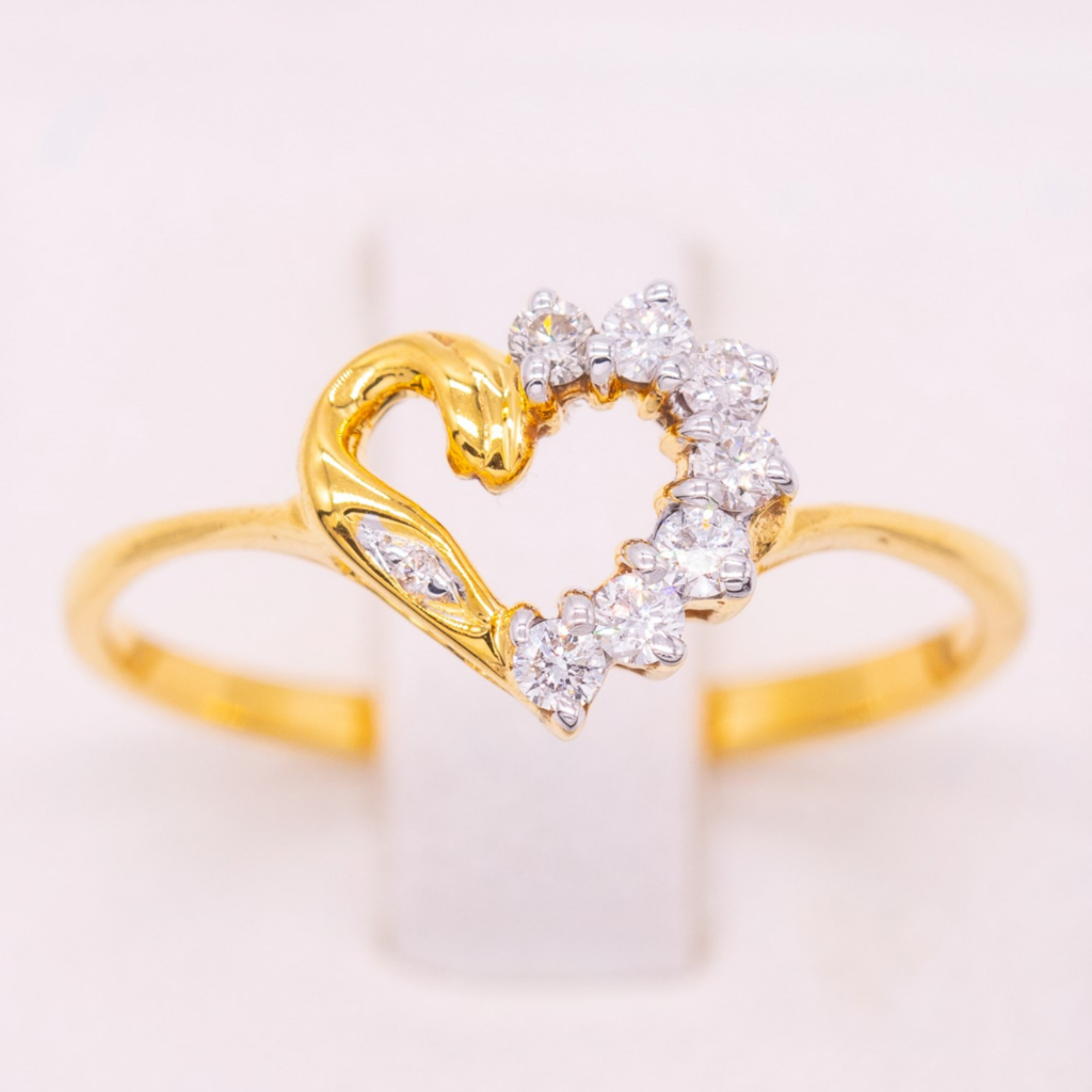 แหวนหัวใจ-ฝังเพชรครึ่งดวง-น่ารักๆ-มากกก-แหวนเพชร-แหวนทองเพชรแท้-ทองแท้-37-5-9k-me564