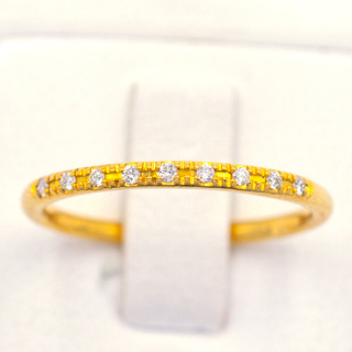แหวนสไตร์มินิมอล ✨ เพชร 9 เม็ด แหวนเพชร แหวนทองเพชรแท้ ทองแท้ 37.5% (9K) ME752