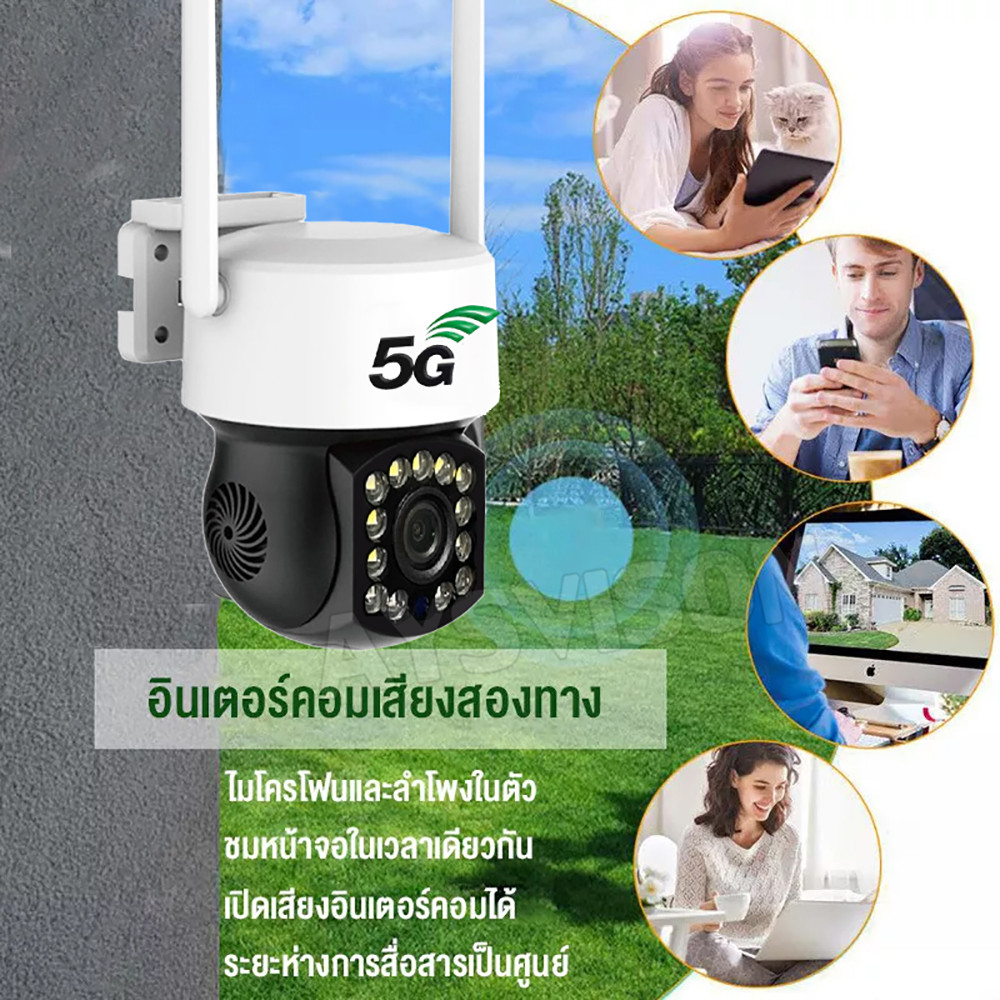 ใหม่-5-0ล้านพิกเซล-กล้องวงจรปิดไร้สายไม่ใช้เน็ต-กล้องวงจรปิด-wifi-ip-camera-หมุนได้360-ภาพสีคมชัด-เสียงพูดไทยได้