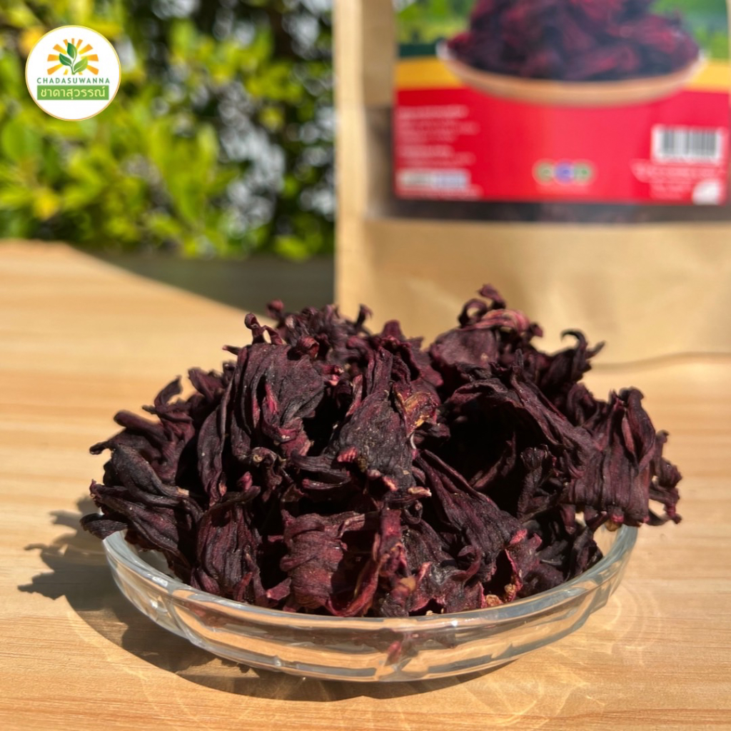 กระเจี๊ยบแดงอบแห้ง-100-กรัม-คุณภาพส่งออก-มาตรฐาน-gmp-dried-roselle-hibiscus-flower-กระเจี๊ยบ