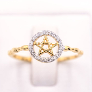 แหวนดาวฝังเพชรล้อม เป็นวงกลมสวยๆ 💫 แหวนเพชร แหวนทองเพชรแท้ ทองแท้ 37.5% (9K) ME875