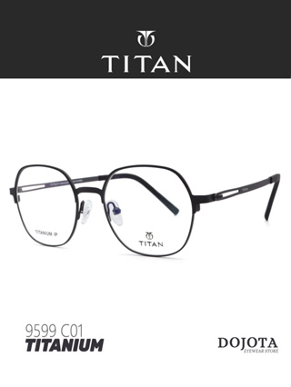 กรอบแว่นไทเทเนี่ยม TITAN รุ่น 9599 C01 ทรงหกเหลี่ยม น้ำหนักเบา