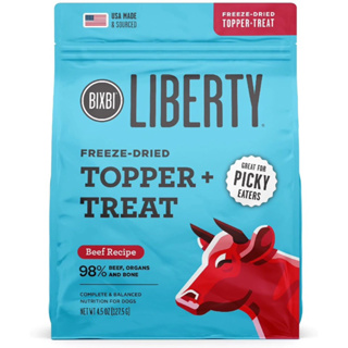อาหารเสริมรสชาติสำหรับสุนัข Bixbi Liberty Freeze-Dried Topper + Treat สูตร Beef ขนาด 127.5 g