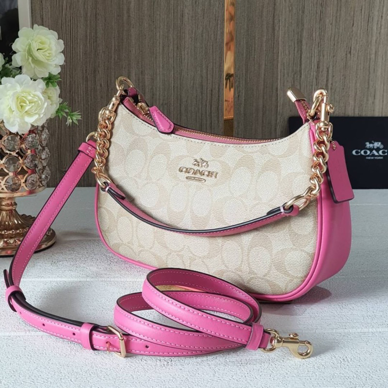 แท้-พร้อมส่ง-coach-ca548-teri-shoulder-bag-in-signature-canvas