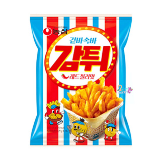 Nongshim 🇰🇷  มันฝรั่งกรอบรสเผ็ด 60g นงชิม Potato Red Chilli เฟรนฟราย เกาหลี เฟรนช์ฟรายส์ French fries