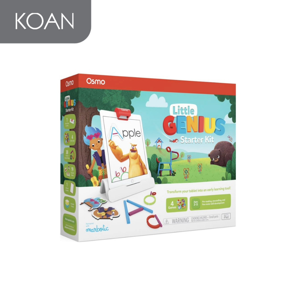 Osmo-Little Genius Starter Kit for iPad + Early Math Adventure-6 Educational Learning Games Ages 3-5-Counting, Shapes,Phonics & Creativity-STEM Toy Gifts-Kids(Osmo iPad Base Included-Amazon Exclusive) main image 0