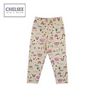 Chelsee กางเกงเลกกิ้ง เด็กผู้หญิง รุ่น 237938 ลายเม่น ผ้า 95%Cotton 5%Spandex มีความยืดหยุ่น อายุ 2-10ปี กางเกงเด็กโต