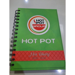 สมุดโน้ตของเเท้100%HOTPOTของใหม่มือ1ขนาดกว้าง6นิ้วสูง8.2นิ้วกระดาษอย่างดี80แผ่นเขียนลื่นสุดๆ