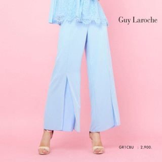 Guy Laroche Fashion Long Pants กางเกงกีลาโรช กางเกงขายาว ผ้าโพลีเอสเตอร์ สีฟ้า (GR1CBU)