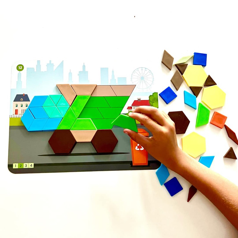 hand2mind-recycling-amp-conservation-pattern-block-puzzle-set-tangram-ชุดเกมบล็อกรูปปริศนาการรีไซเคิล-การอนุรักษ์ธรรมชาติ