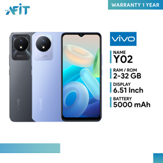 Vivo Y02 l Y02A (2+32GB)(3+32GB) สมาร์ทโฟนแบตเตอรี่ 5000 mAh หน้าจอถนอมสายตาจอ 6.51 นิ้ว ll ประกันศูนย์ไทย 1 ปี