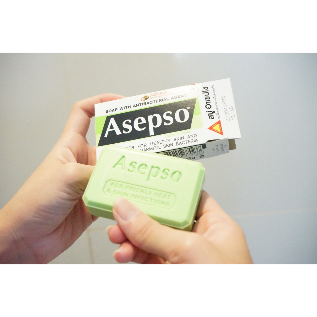 สบู่ก้อนสีเขียว-asepso-สบู่ก้อนสีเขียวสดใสของ-asepso-ที่ชื่อว่า-soap-hygienic-fresh