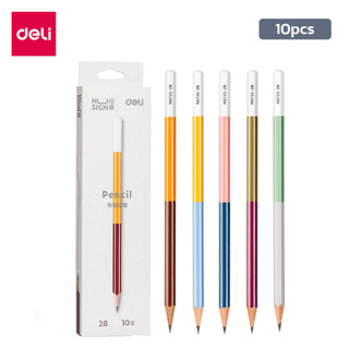 ดินสอไม้	 ดินสอดำ	 Pencil 2B 10แท่ง 2B HB สำหรับ ฝนข้อสอบ วาดรูป แรเงา วาดเส้น