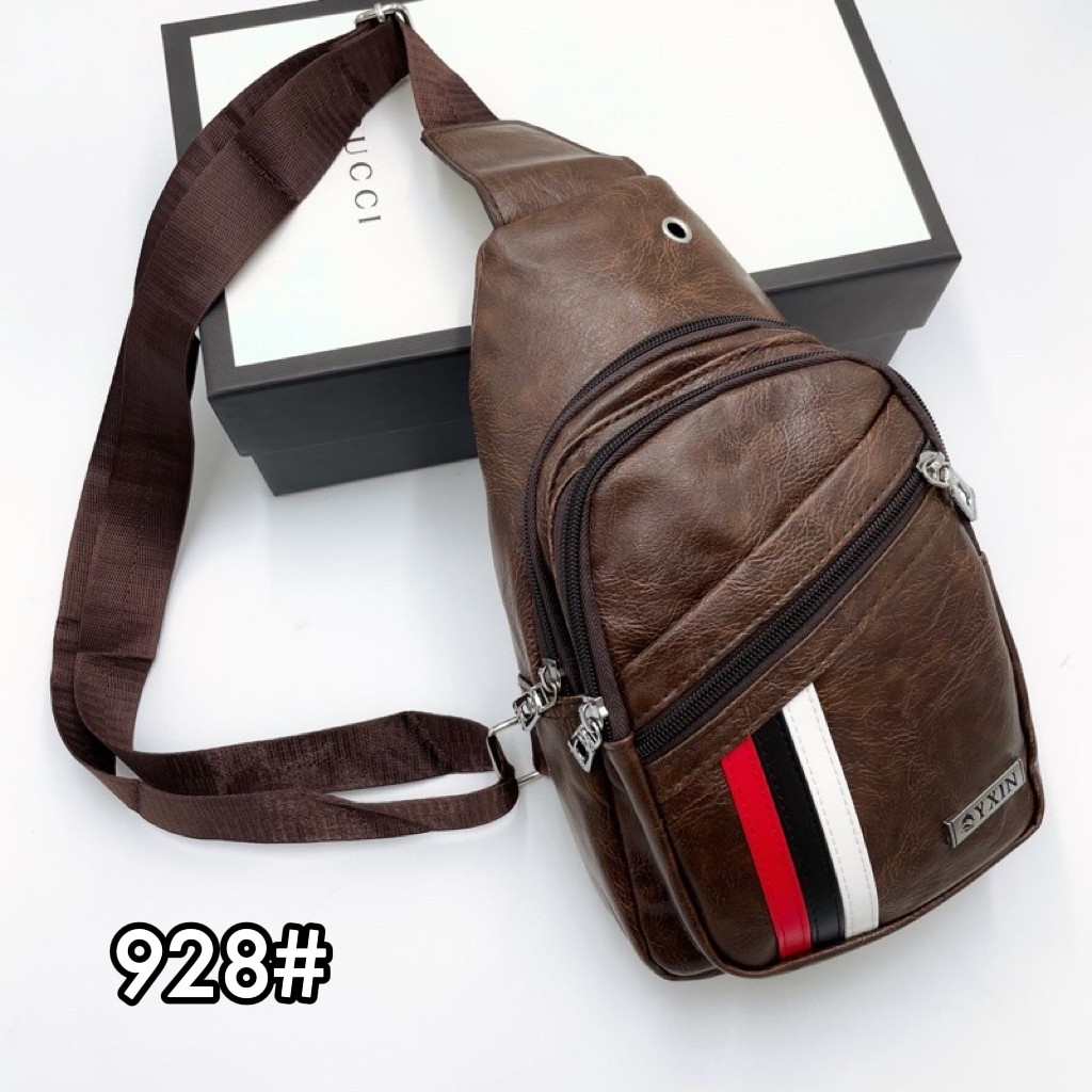 พร้อมส่ง-928-new-กระเป๋าคาดอก-กระเป๋าสะพายไหล่ผู้ชาย-yxin-fashion-หนัง-pu-มีขายราคาส่ง