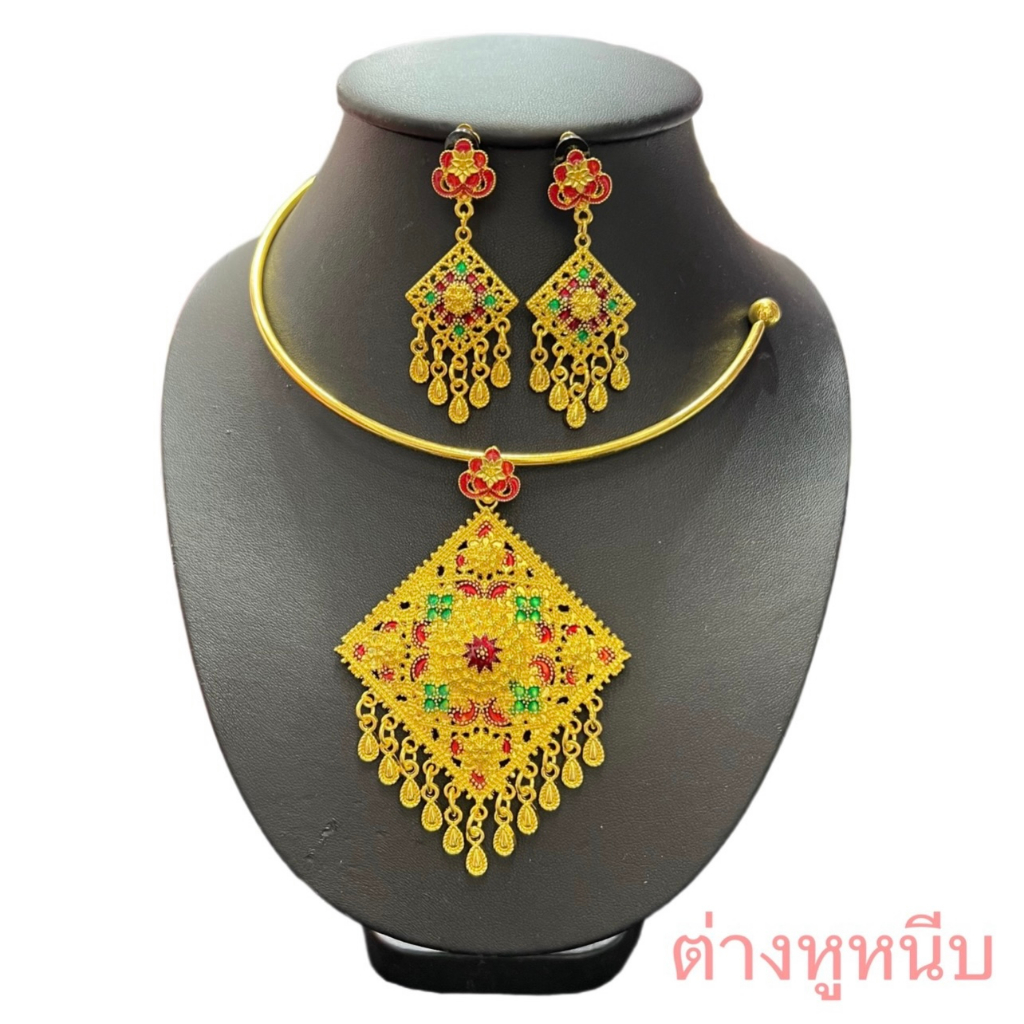 accessories-เครื่องประดับชุดไทย-ชุดล้านนา-ชุดสร้อยคอพร้อมต่างหู