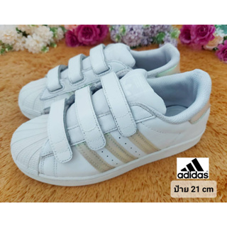 [ป้าย 21 cm] รองเท้าเด็ก Adidas รุ่น superstar คาดทอง