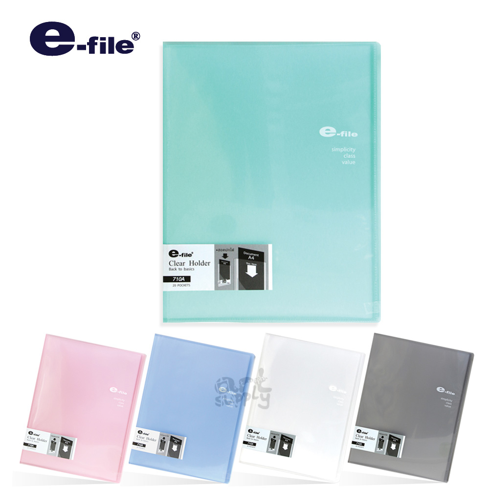 e-file-710a-แฟ้มโฮลเดอร์-แฟ้มโชว์เอกสาร-a4-ปกสอดโชว์เอกสารได้-ชนิดเติมไส้ไม่ได้