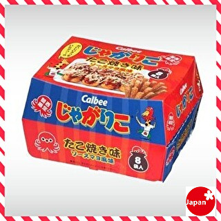 [Osaka Limited] Calbee Jagariko, Takoyaki Flavour, Sauce Mayonnaise Flavour, 8 ถุงต่อกล่อง, ส่งตรงจากญี่ปุ่น