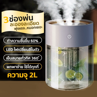 LN-668 เครื่องพ่นไอน้ำ เครื่องพ่นอโรม่า 2L  Humidifier  Aroma Diffuser เครื่องพ่น เครื่องเพิ่มความชื้นในอากาศ LED 7สี