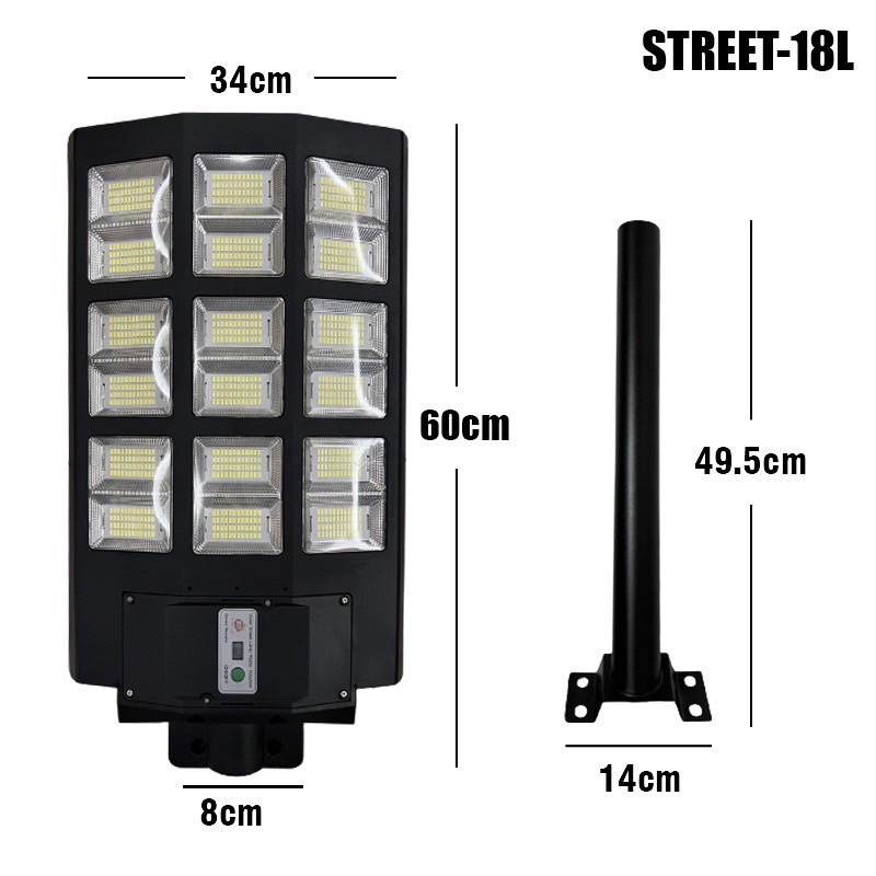 คุ้มชัวร์ไฟถนน-street-light-18l-30000w-ไฟถนนโซล่สเซลล์-ส่องได้-18-ช่อง-ไฟถนน-ส่องสว่างถึงเช้า-ประกัน-1-ปี