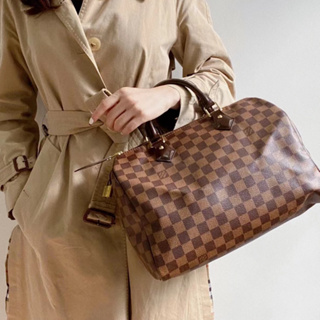 หลุยส์วิตตอง  Louis Vuitton  Speedy Pillow Bag/ มีสายคาดไหล่/Classic/ กระเป๋าถือผู้หญิง/ยุโรปจัดซื้อรับประ