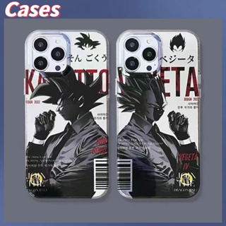 คูปองเคลม🎀เคสไอโ case for iphone 11 12 อะนิเมะสร้างสรรค์ Son Goku Vegeta เคส 14 13 12 11 pro max เคสโทรศัพท์มือถือแบบมีน