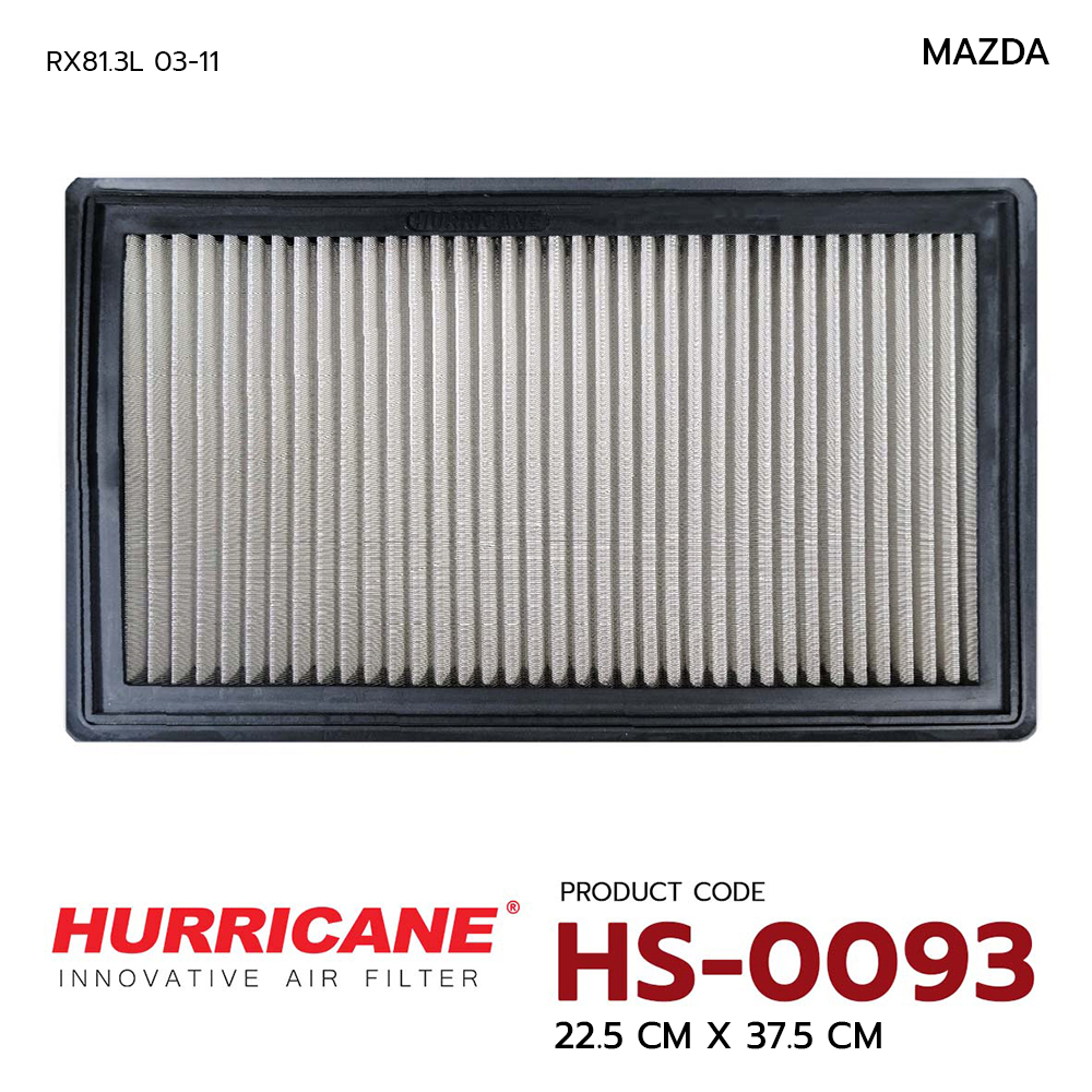 กรองอากาศสแตนเลส-amp-ผ้าแดง-hurricane-mazda-hs-0093