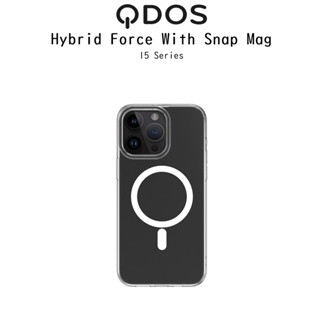 Qdos Hybrid Force with Snap Mag เคสใสกันกระแทกMagเกรดพรีเมี่ยม เคสสำหรับ iPhone15/15Plus/15Pro/15Promax(ของแท้100%)