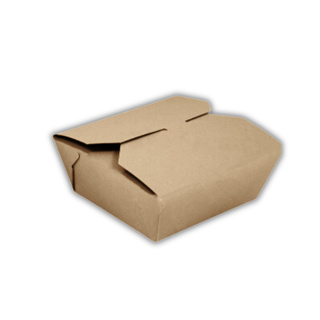 กล่องอาหาร กล่องกระดาษใส่อาหาร ขนาด 12 x 14 x 6.5 ซม. เคลือบ PE (แพค 25 กล่อง) FP0022_INH107