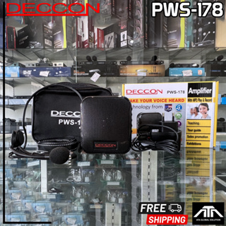 ตู้ลำโพงอเนกประสงค์ Deccon PWS-178 USB Bluetooth FM MIC REC ตู้ลำโพงอัดเสียง ตู้คาดเอว ตู้เพลง ตู้ลำโพงพร้อมไมค์ ไมค์ครอ