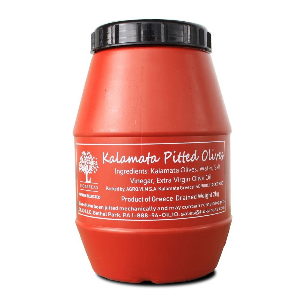 พาร์เธนอน มะกอกคาลามาตา ไร้เมล็ด 2 กก Pitted Kalamata Olives 2kg