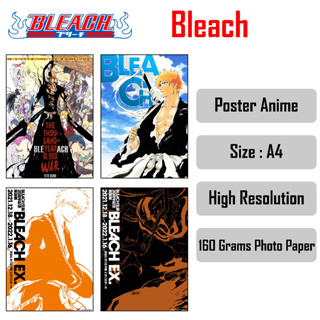 Poster anime โปสเตอร์อนิเมะบลีชเทพมรณะ (Bleach) ขนาด A4 ติดผนัง