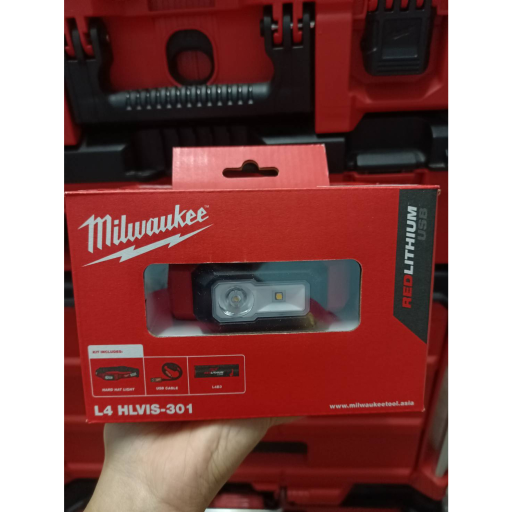 ไฟฉายคาดหมวก-led-600-lumens-milwaukee-รุ่น-l4-hlvis-201-และ-l4-hlvis-301-ของแท้