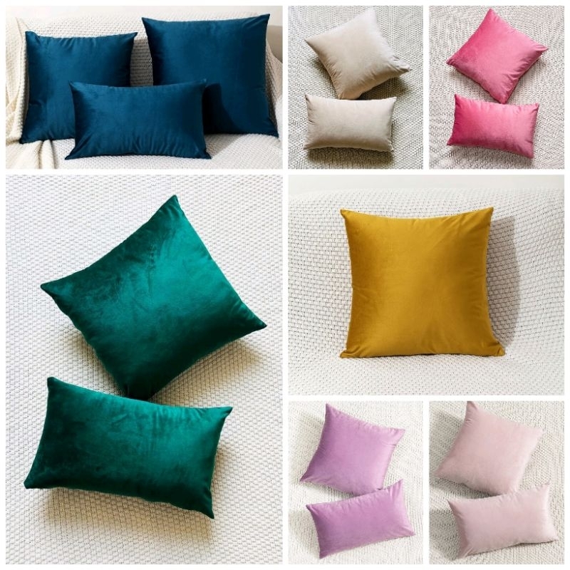 ปลอกหมอนอิง-velvet-cushion-cover-มี-7-สีให้เลือก-เนื้อผ้านิ่ม-สัมผัสสบายผิว