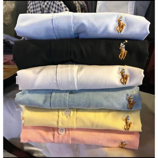 โปรโมชั่น Flash Sale : P🔴L🔴เสื้อเชิ้ตแขนยาวปักม้าเล็กสีผ้าoxford