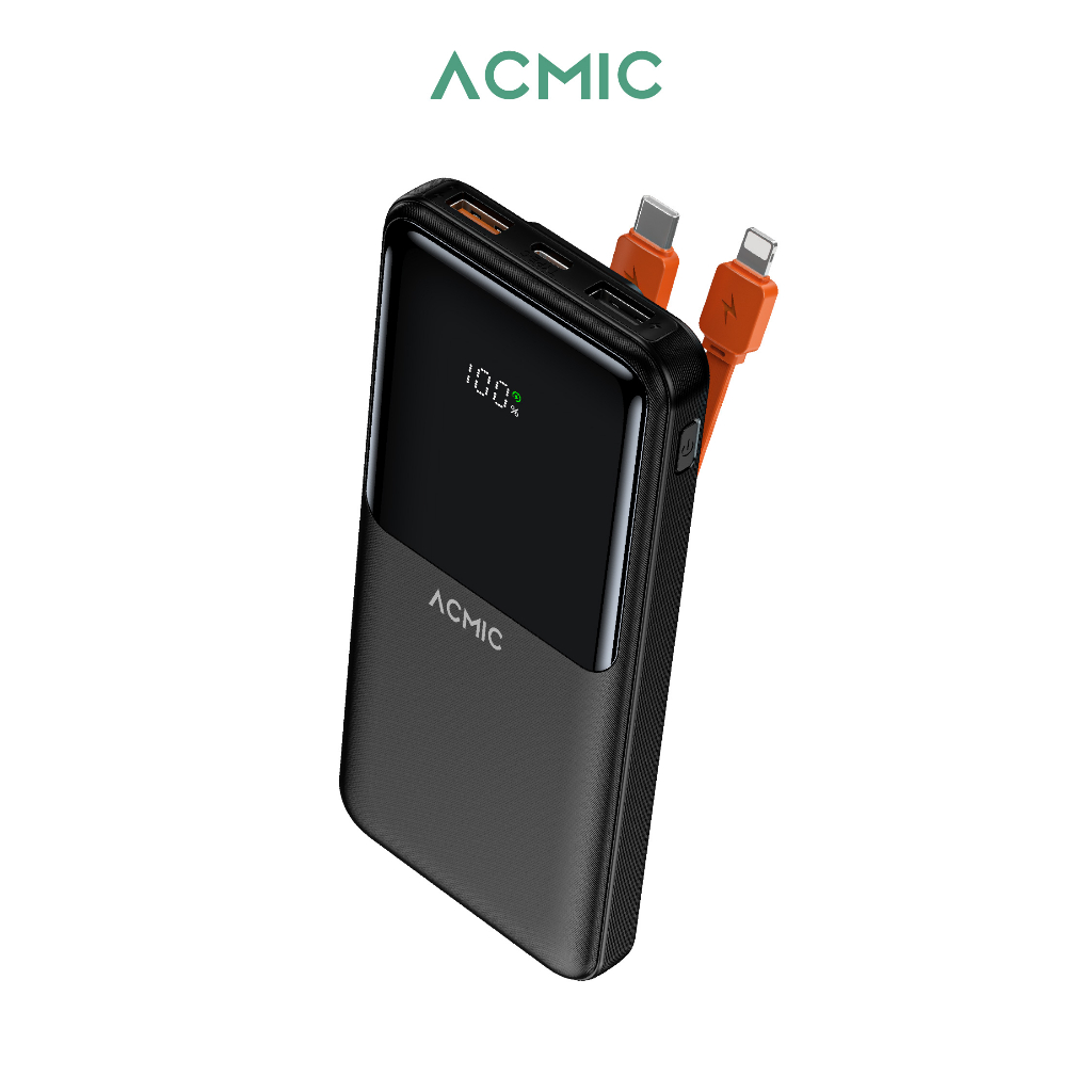 ACMIC AP10-06PD PRO Powerbank10000mAh พาวเวอร์แบงค์สายในตัวType-C,L ...