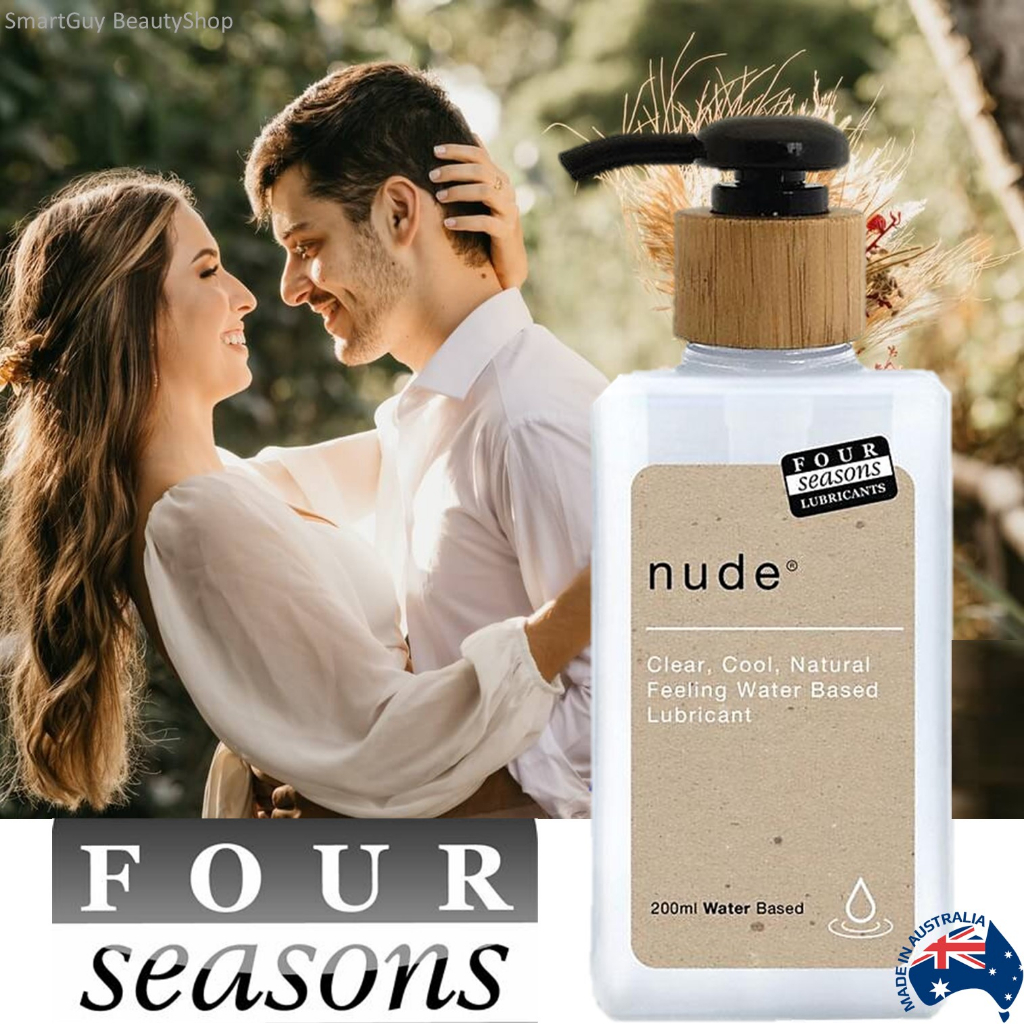 Four Seasons Nude Water-Based Lubricant 200ml  เจลหล่อลื่นสูตรน้ำเนื้อบางเบาสูตรอ่อนโยนพิเศษสินค้านำเข้าจากออสเตรเลีย