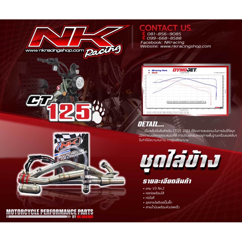 ชุดไล่ข้าง CT125 / C125 NK Racing [ST001] | Shopee Thailand