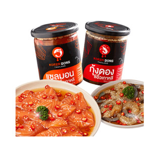 [ ส่วนลด 20% เก็บที่หน้าแคมเปญ ] โคเรียดอง Koreadong Duo Set 2 กระปุก แซลมอนดอง+กุ้งดอง