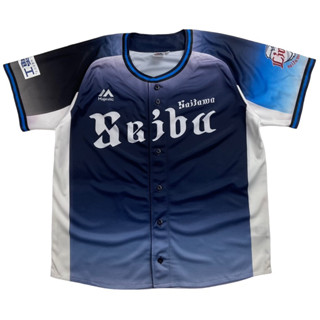 เสื้อเบสบอล Seibu Lions Majestics  Size S-L