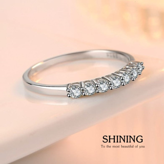s925 Shining ring แหวนเงินแท้ เรียบหรู ใส่สบาย เป็นมิตรกับผิว เป็นรุ่นมีไซส์ ขนาดเส้นรอบวง 48.5 mm